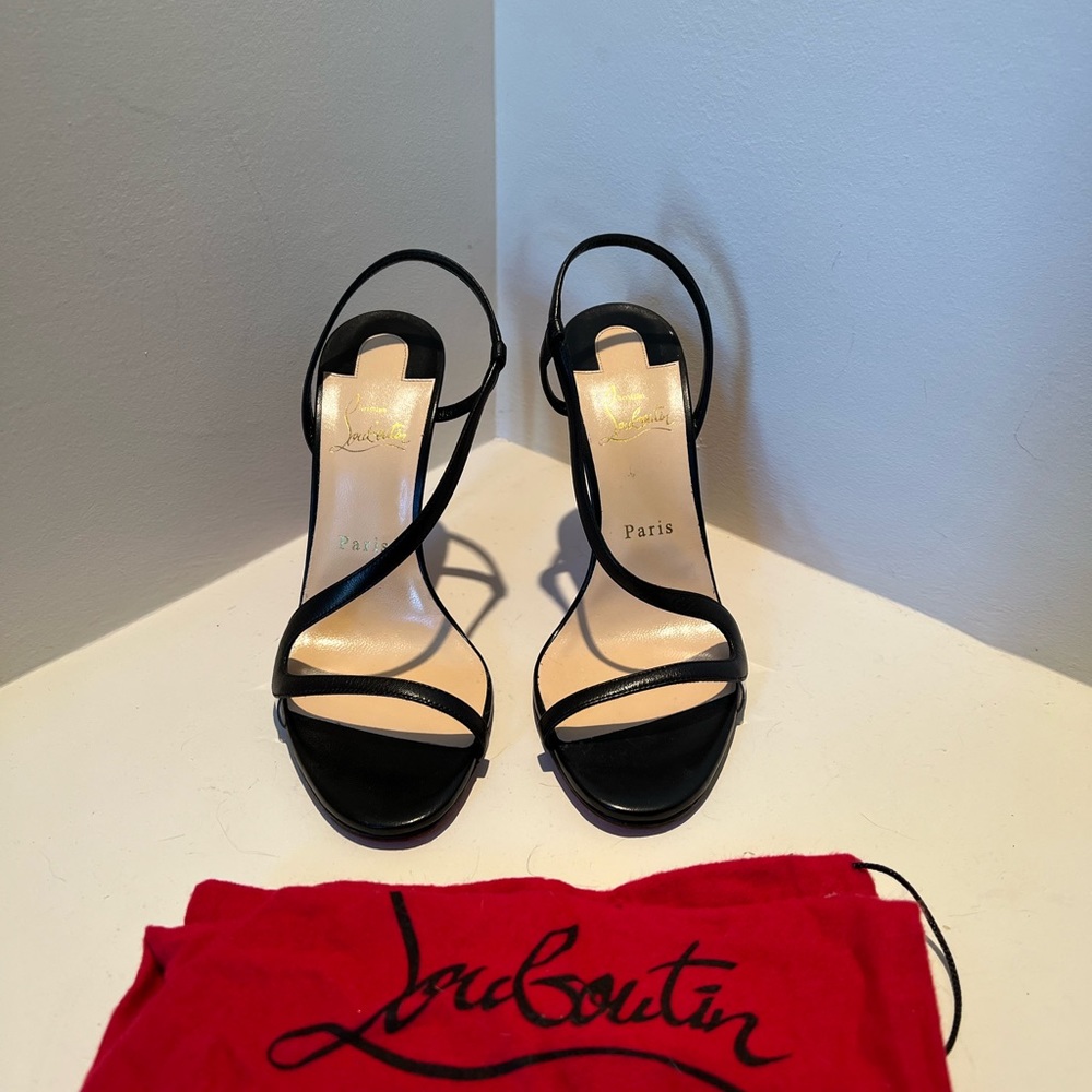 Christian Louboutin Rosalie 100 Leather Slingback Sandals
